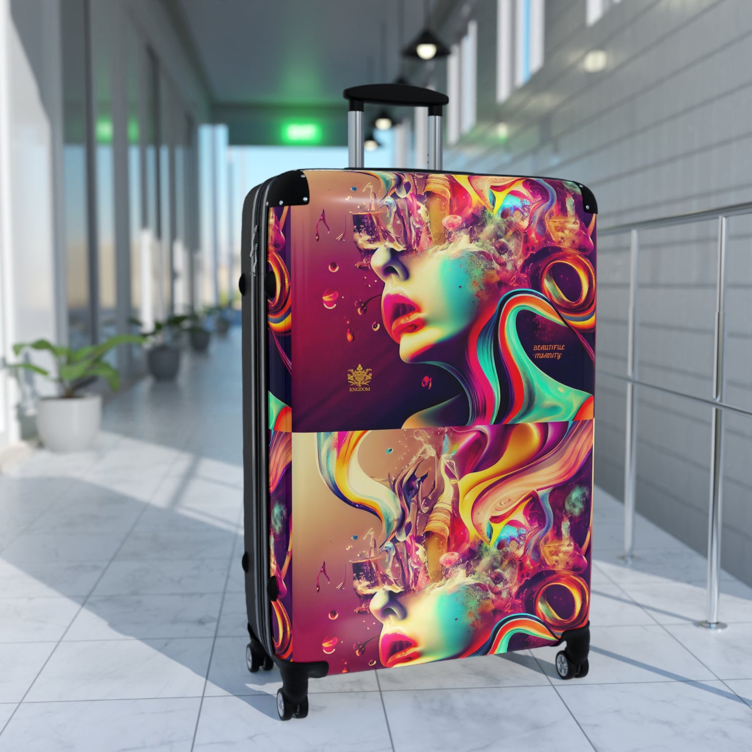 BEAUTIFUL &quot;INSANITY&quot;- Small/Med/Large Suitcases W/ Kngdom Logo