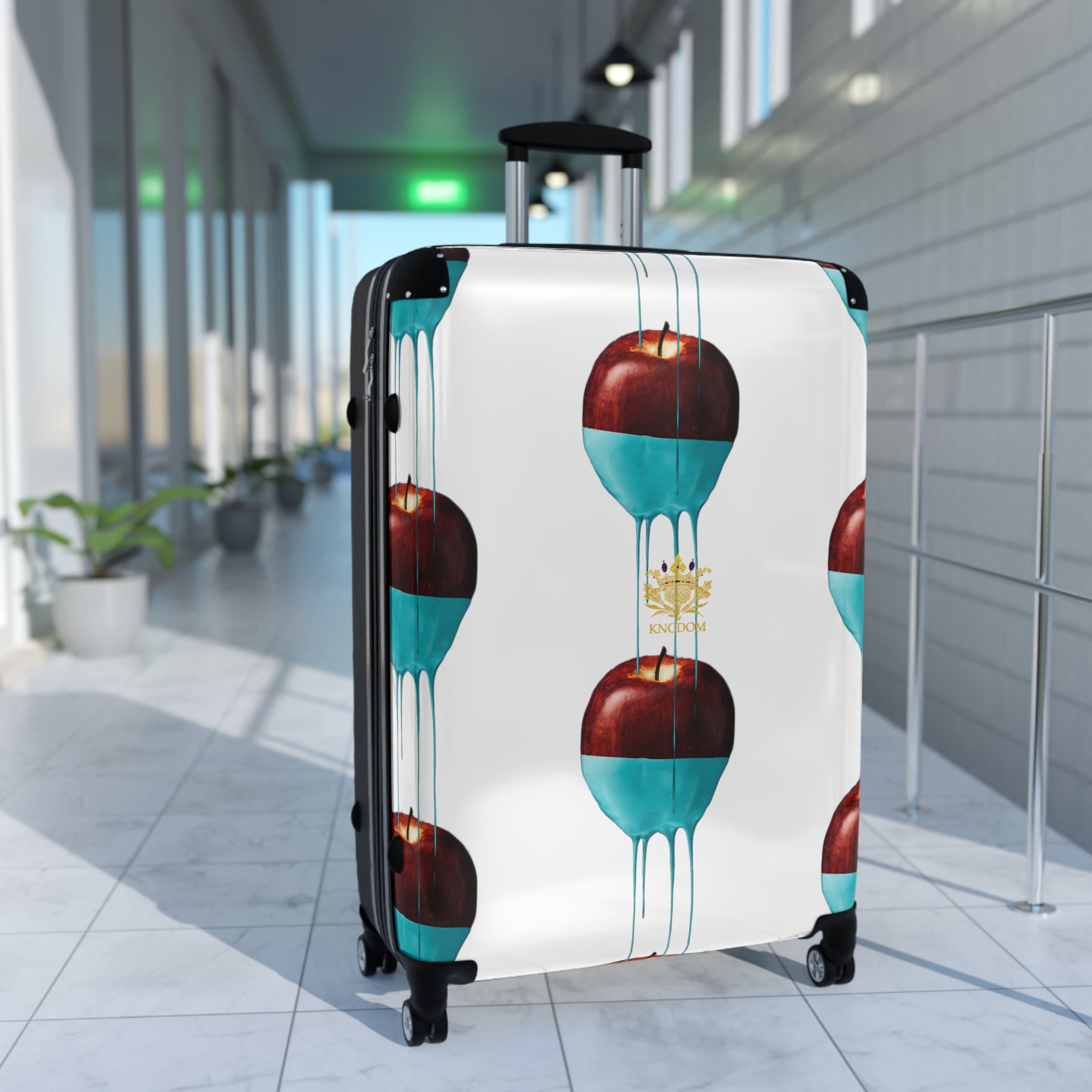 Kngdom APPLE &quot;DRIP&quot;- White Suitcase W/Kngdom Logo (Large)