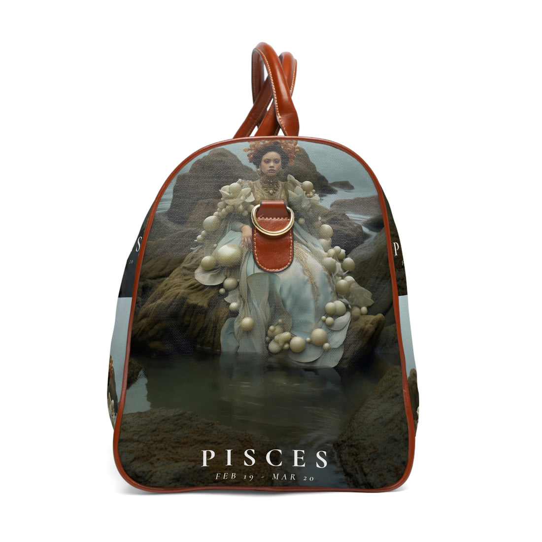 H.E.R. &quot;PISCES&quot;- Vegan Leather Self-Expression Waterproof Travel Bag W/ Blk Kngdom Logo