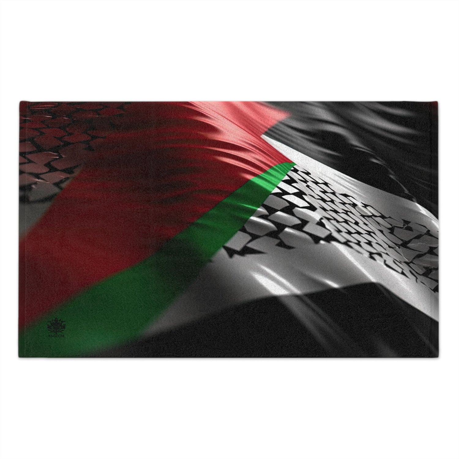 Keffiyeh World &quot;Palestine Flag&quot;- Rally Towel W/ Blk Kngdom Logo