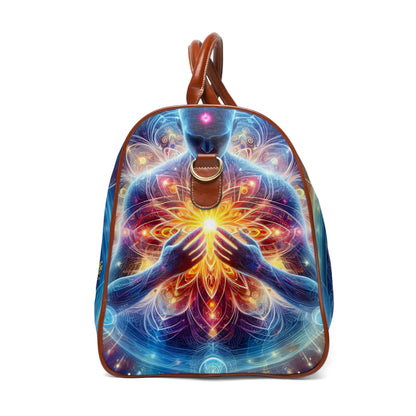 &quot;DIVINE ENERGY&quot;- Vegan Leather Self-Expression Waterproof Travel Bag W/ Kngdom Logo