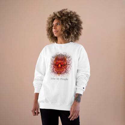 EZEKIEL 37 &quot;Arise My People&quot; Vibrational Skull- Unisex Champion Sweatshirt W/ Back Side Kngdom Logo