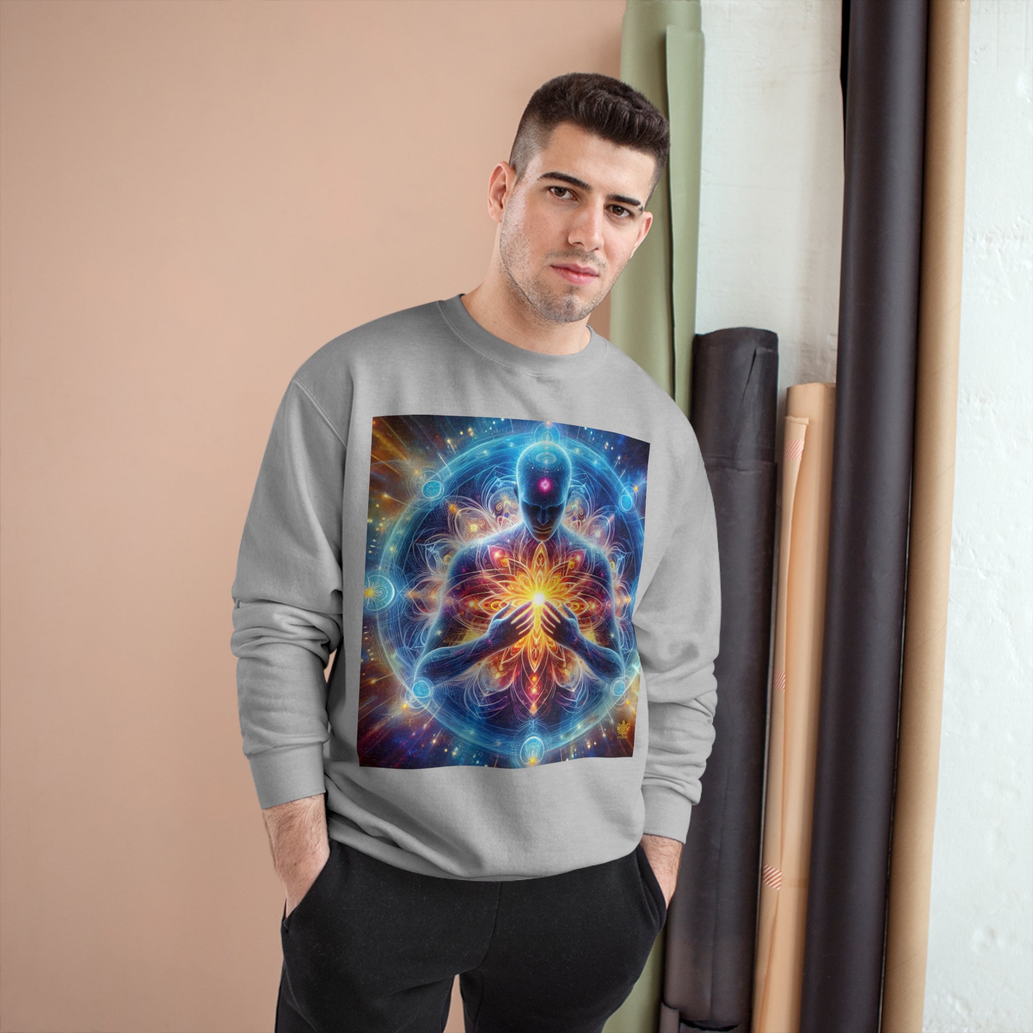 &quot;DIVINE ENERGY&quot;- Unisex Champion Sweatshirt W/ Kngdom Logo