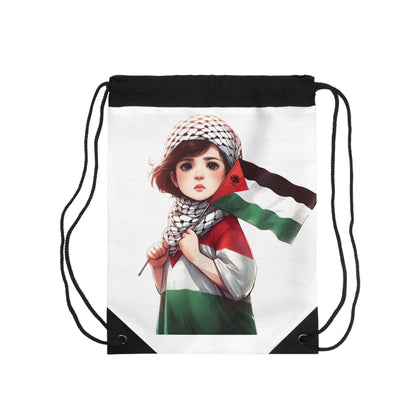 &quot;HABIBI/HABIBTI Of PALESTINE&quot;- Drawstring Bag W/ Blk Kngdom Logo