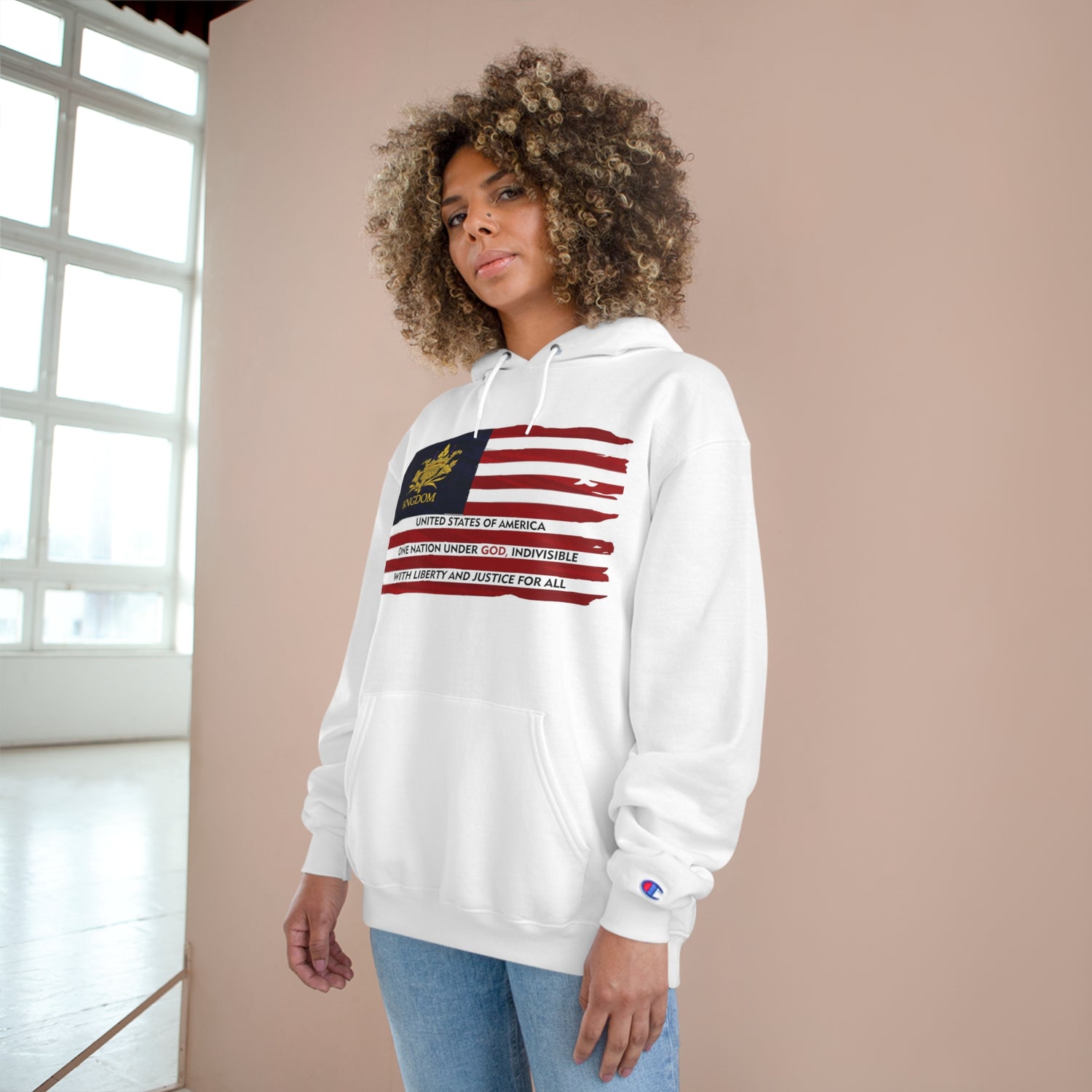 &quot;WE ARE AMERICA&quot;- Unisex Champion Hoodie