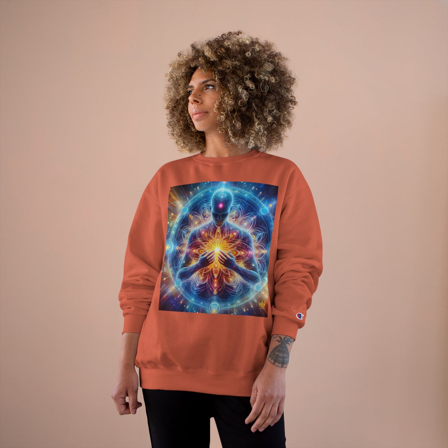 &quot;DIVINE ENERGY&quot;- Unisex Champion Sweatshirt W/ Kngdom Logo