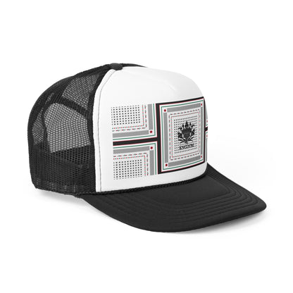 Keffiyeh World &quot;PALESTINE&quot;- Unisex Trucker Caps W/ Blk Kngdom Logo