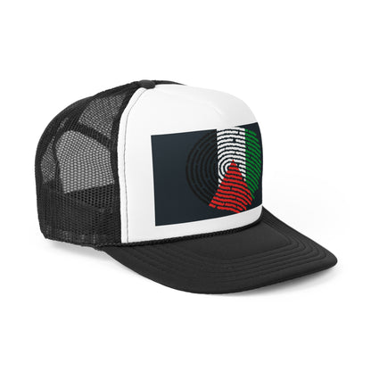 Palestine Lid &quot;Human Life Print&quot;- Unisex Trucker Cap W/ Blk Kngdom Logo