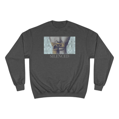 &quot;SILENCED&quot;- Unisex Champion Sweatshirt W/ Back Side Kngdom Logo