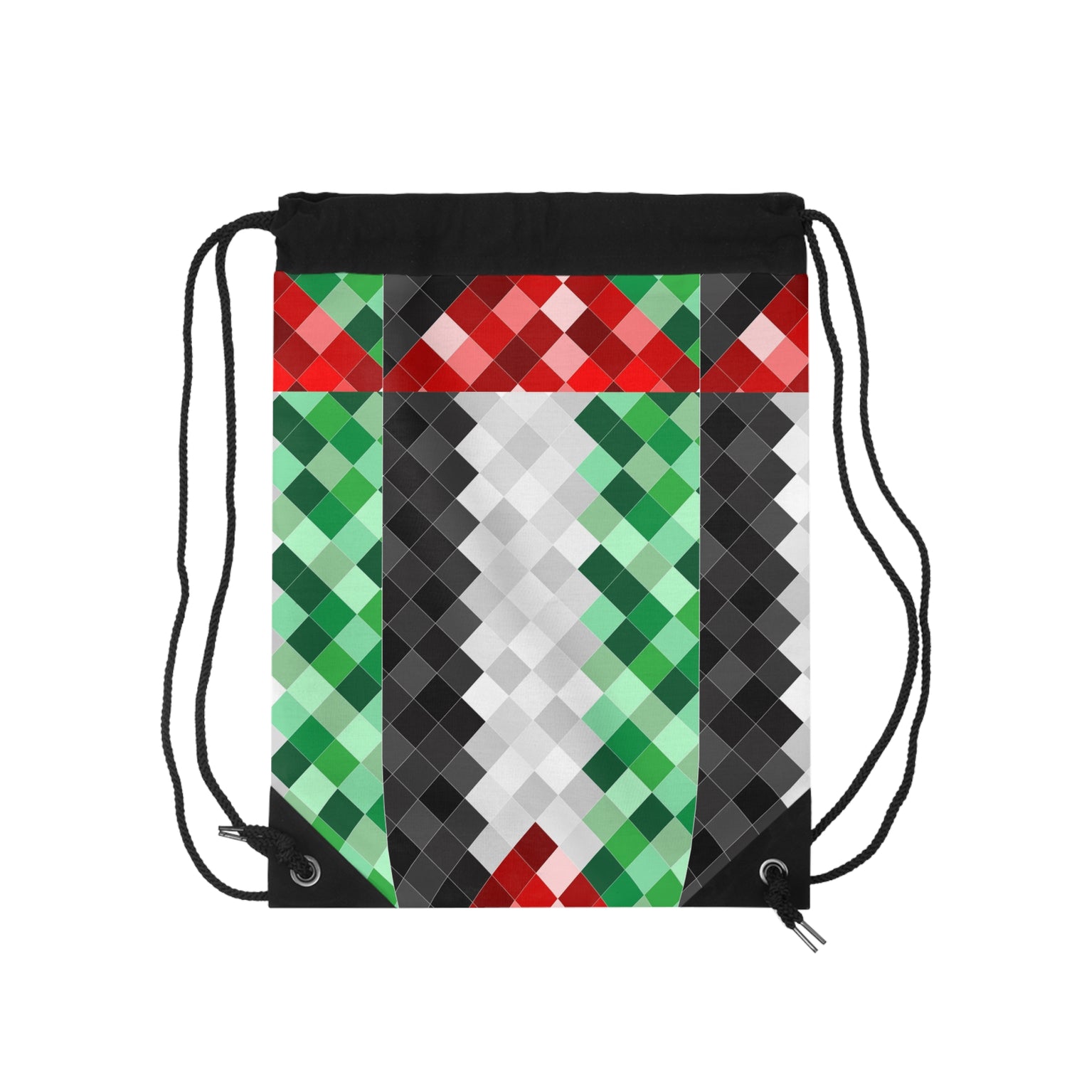 Keffiyeh World &quot;PALESTINA&quot;- Drawstring Bag W/ Blk Kngdom Logo