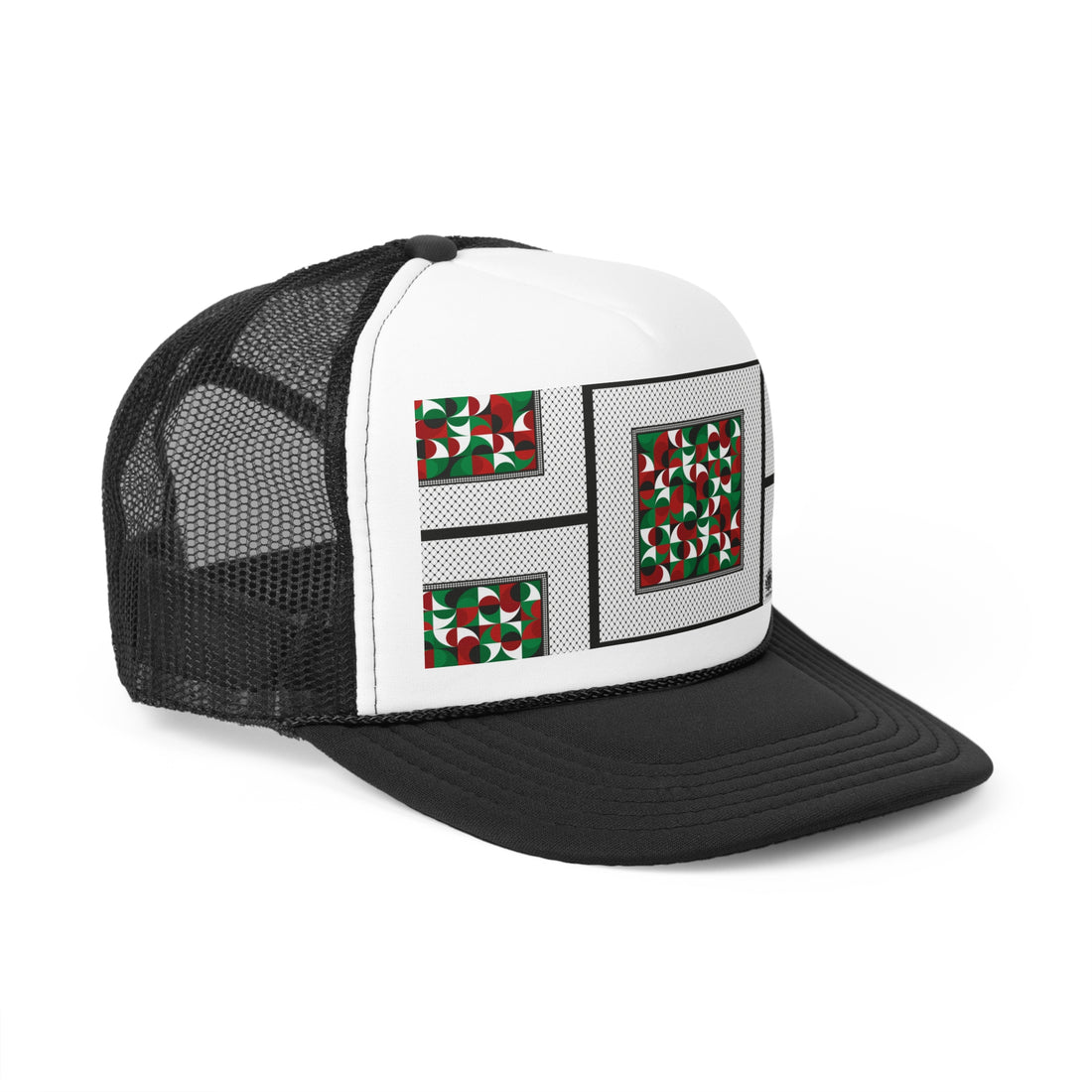 Keffiyeh World &quot;PALESTINE&quot;- Unisex Trucker Caps W/ Blk Kngdom Logo