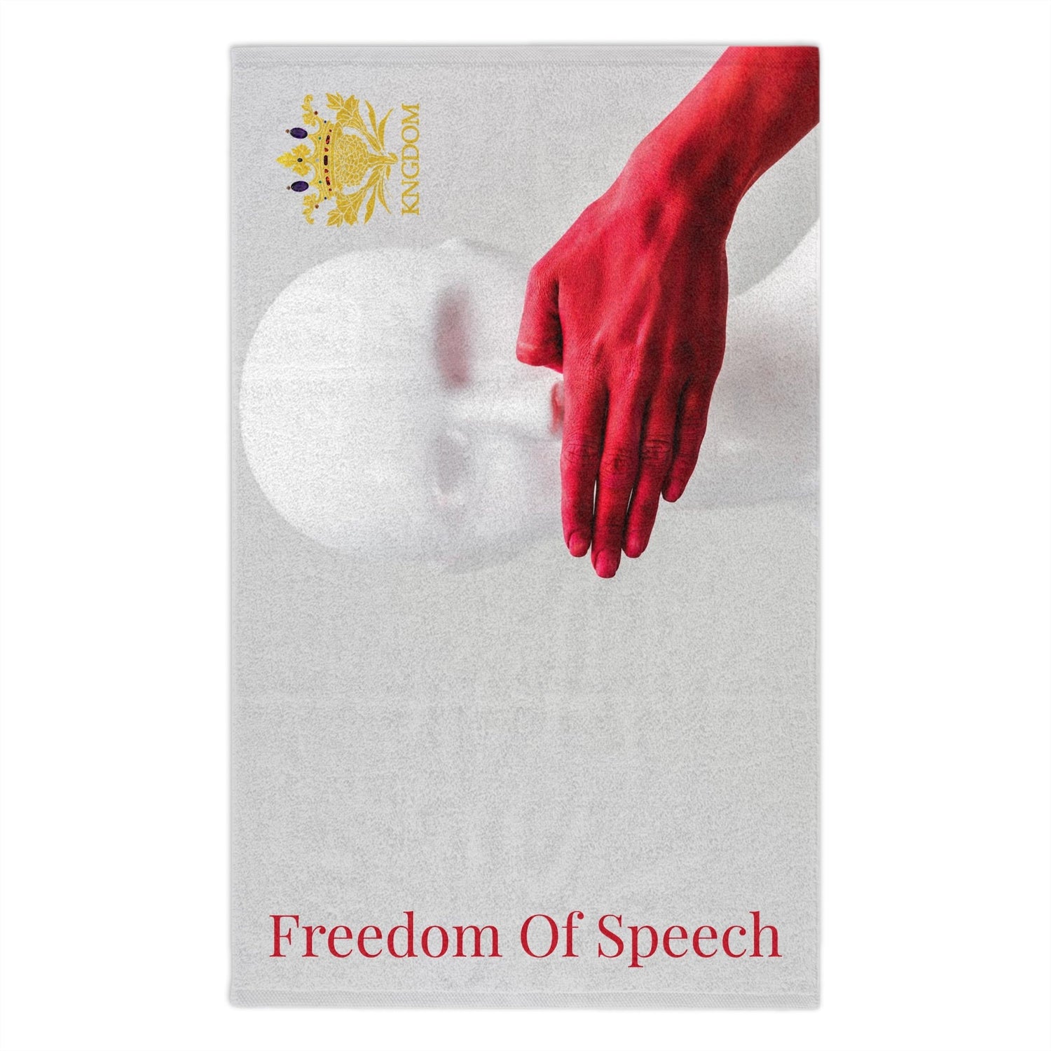 WE ARE AMERICA &quot;Freedom Of Speech&quot; (THE BLOOD OF THE MARTYRS) Rally Towel- &quot;Hand Over Mouth&quot; Image W/Kngdom Logo