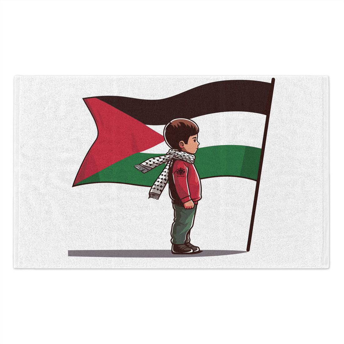 &quot;HABIBI/HABIBTI Of PALESTINE&quot;- Rally Towel W/ Blk Kngdom Logo