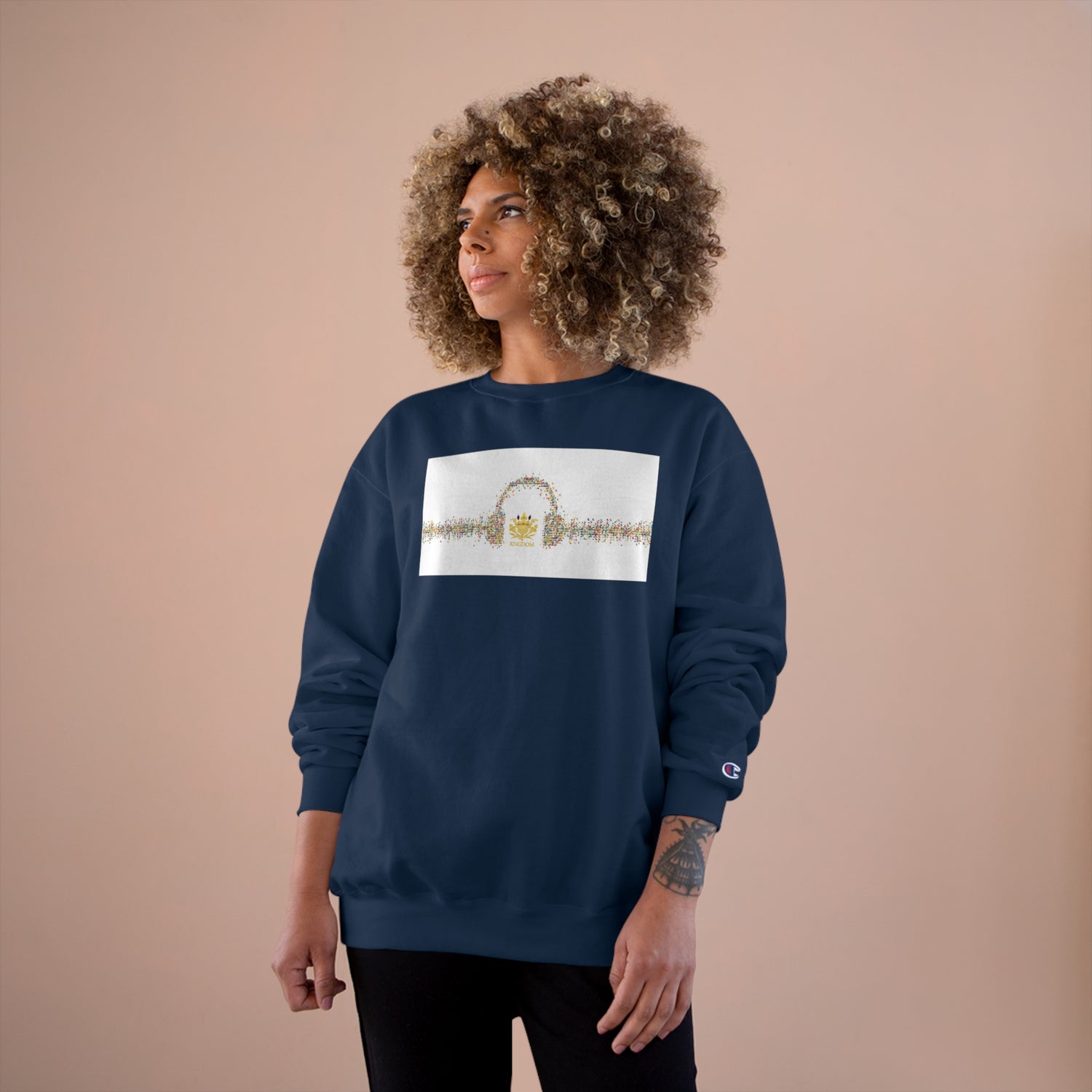 &quot;Become Your Own MOVEMENT&quot;- Unisex Champion Sweatshirt W/ Back Side Kngdom Logo