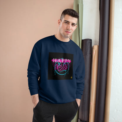 Kngdom &quot;DRIP&quot; (HAPPY INSIDE) -Unisex Champion Sweatshirt W/ Kngdom Logo