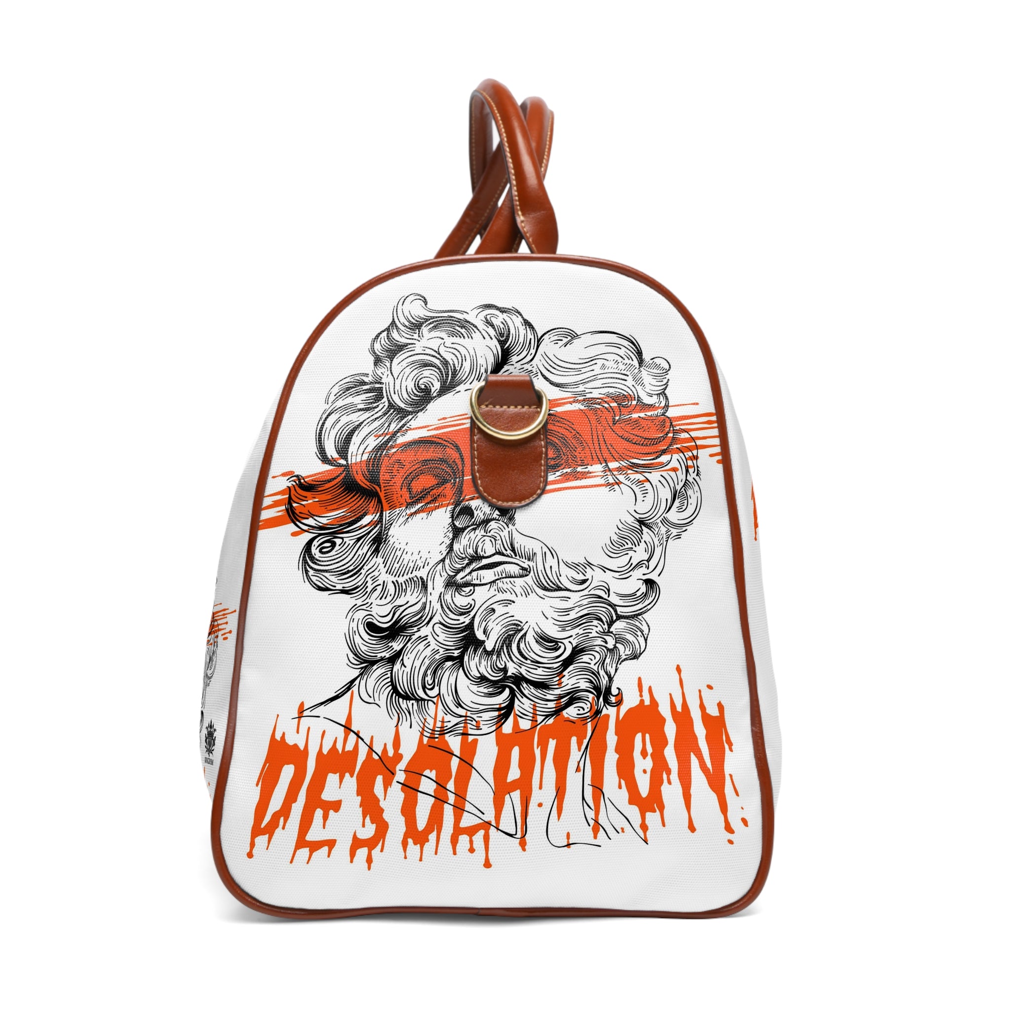 Kngdom &quot;DRIP&quot;(DESOLATION) - Vegan Leather Self-Expression Waterproof Travel Bag W/ Blk Kngdom Logo