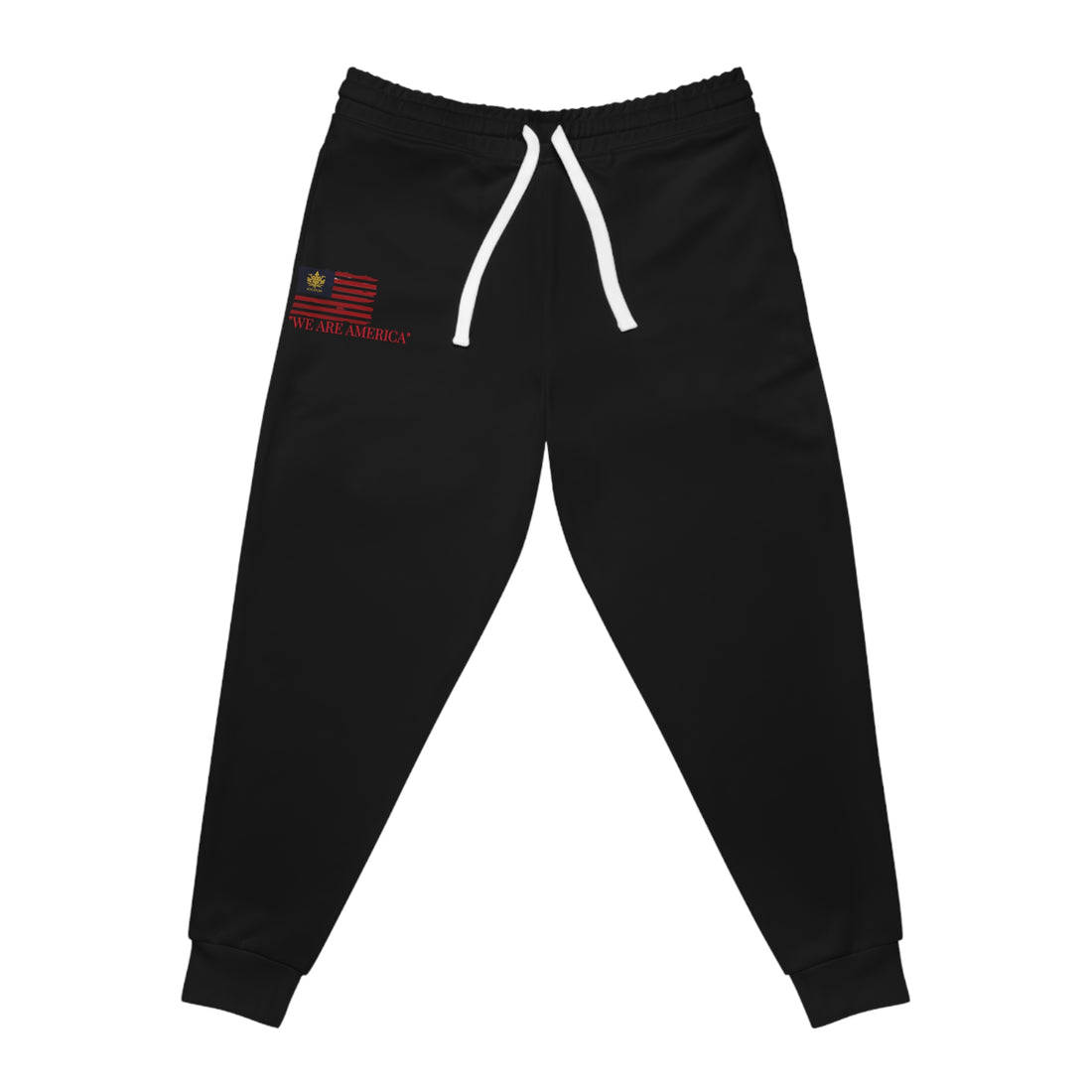 &quot;WE ARE AMERICA&quot;-Patriotic &quot;GOD&quot; - Unisex Athletic Joggers  Kngdom Logo W/ &quot;WE ARE AMERICA&quot; RED Letter Print