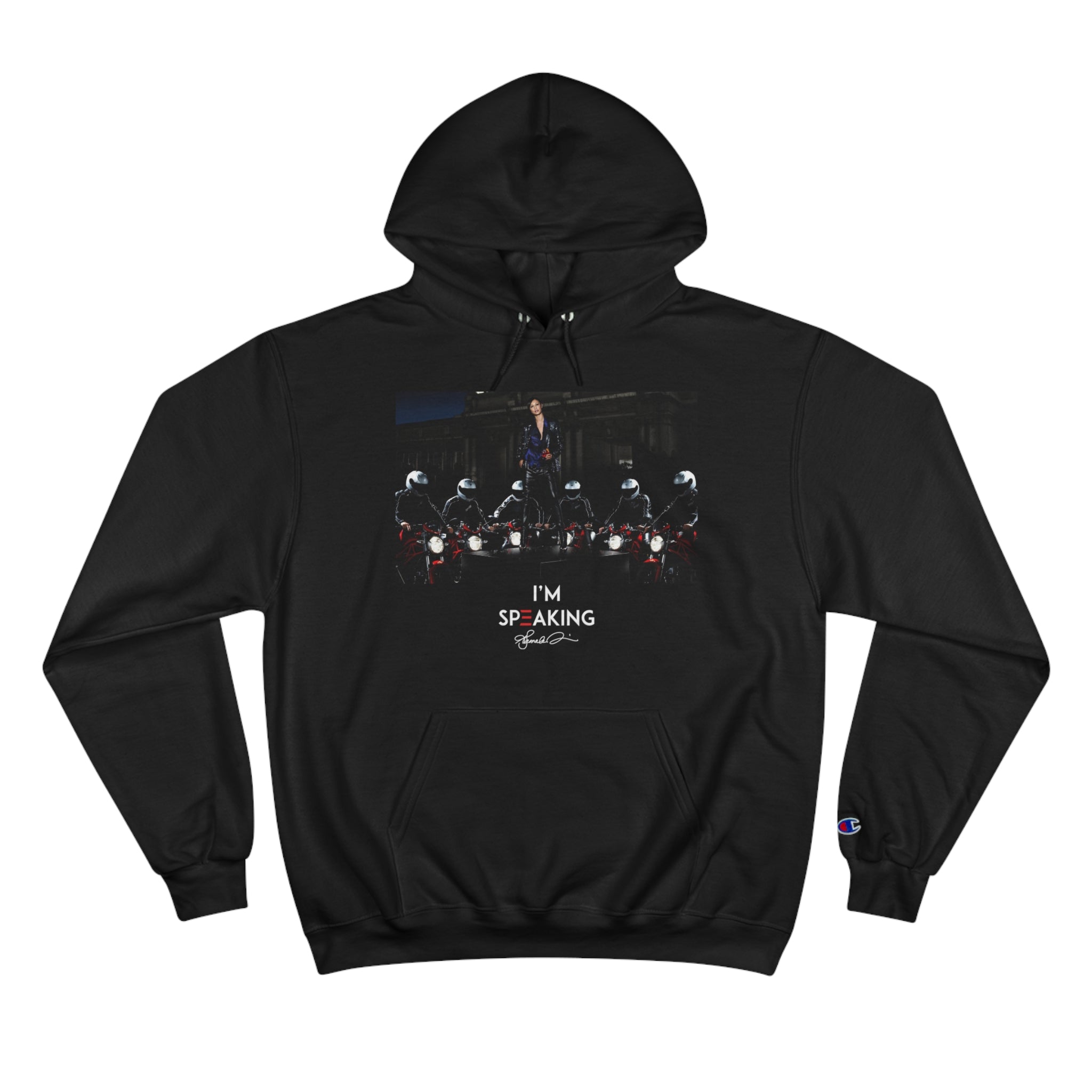 &quot;IM SPEAKING&quot; HARRIS 2024- Unisex Champion Hoodie W/ Kngdom Logo