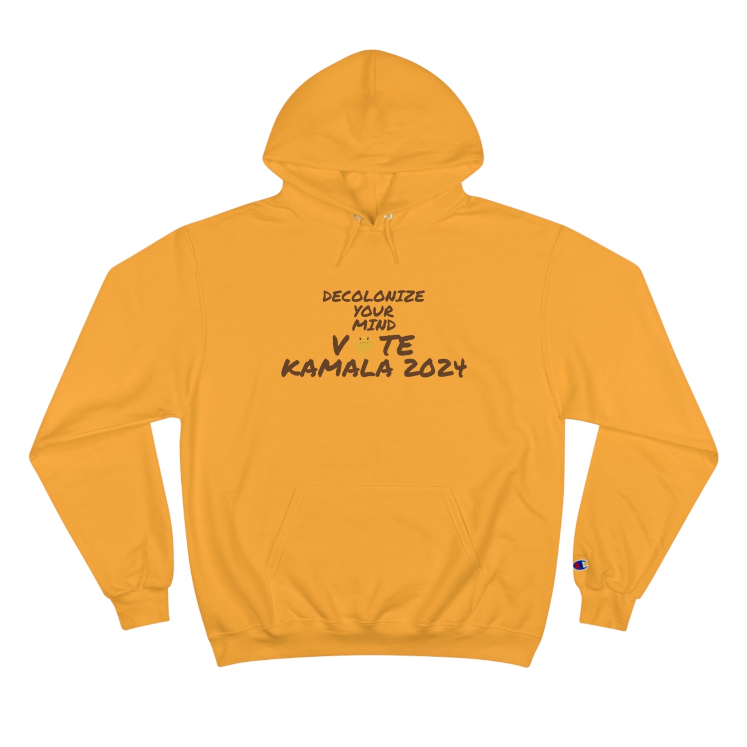 &quot;DECOLONIZE YOUR MIND&quot; VOTE KAMALA 2024- Unisex Champion Hoodie W/ Kngdom Logo