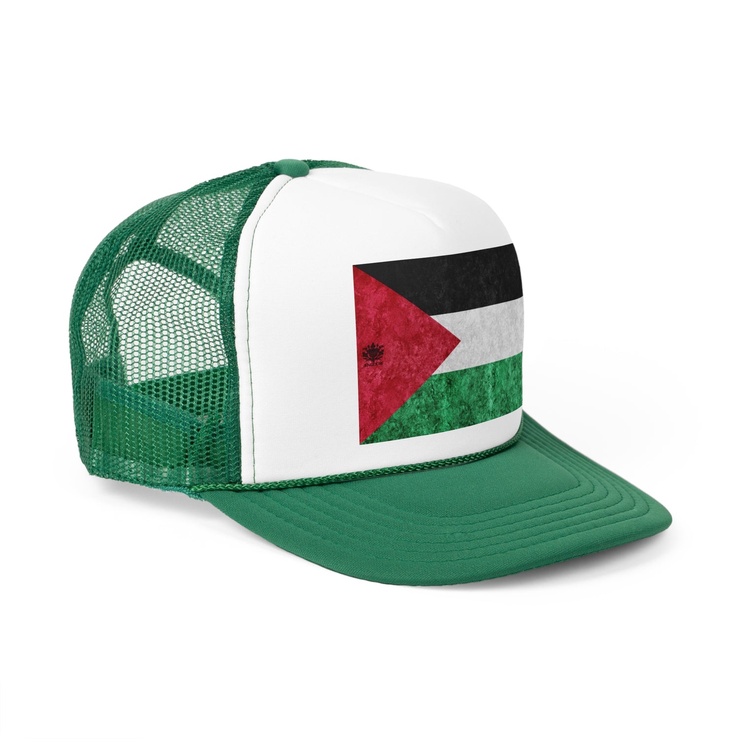 Palestine Lid- &quot;Head Held High&quot; Trucker Cap W/ Blk Kngdom Logo