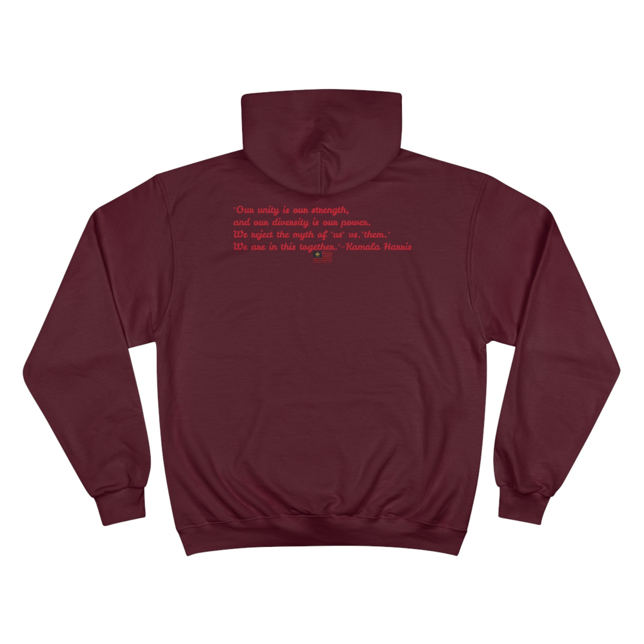 &quot;KAMALA HARRIS FOR THE PEOPLE 2024&quot;(QUOTE)- Unisex Champion Hoodie W/ Kngdom Logo