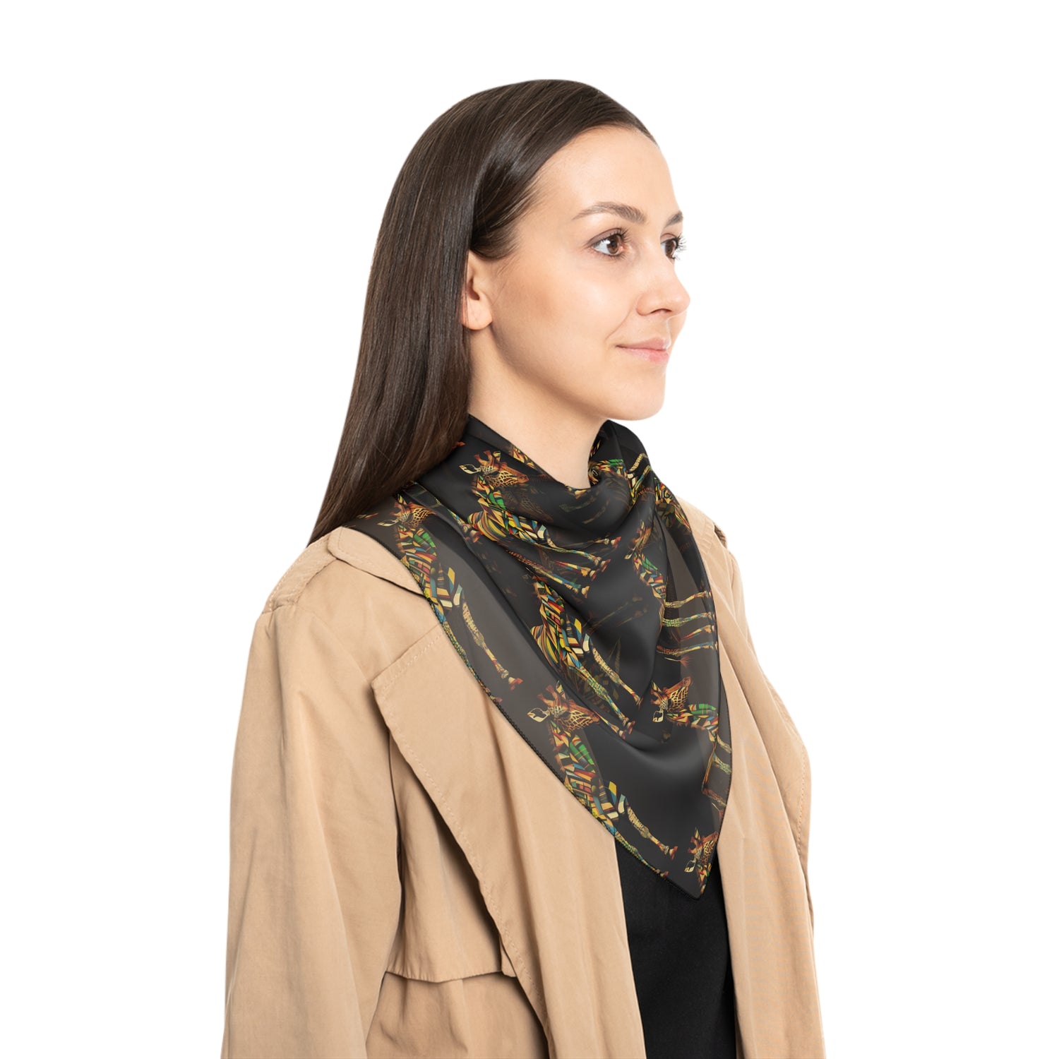 MOTHERLAND- &quot;Elegance&quot; Chiffon/Poly Scarf W/ Kngdom Logo