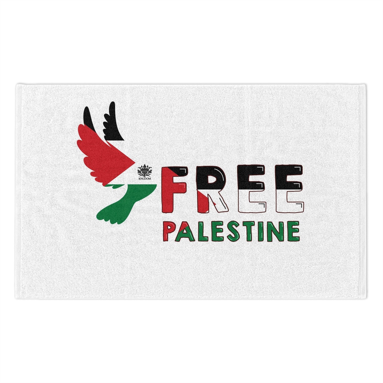 &quot;FREE PALESTINE&quot;- Rally Towel W/ Blk Kngdom Logo