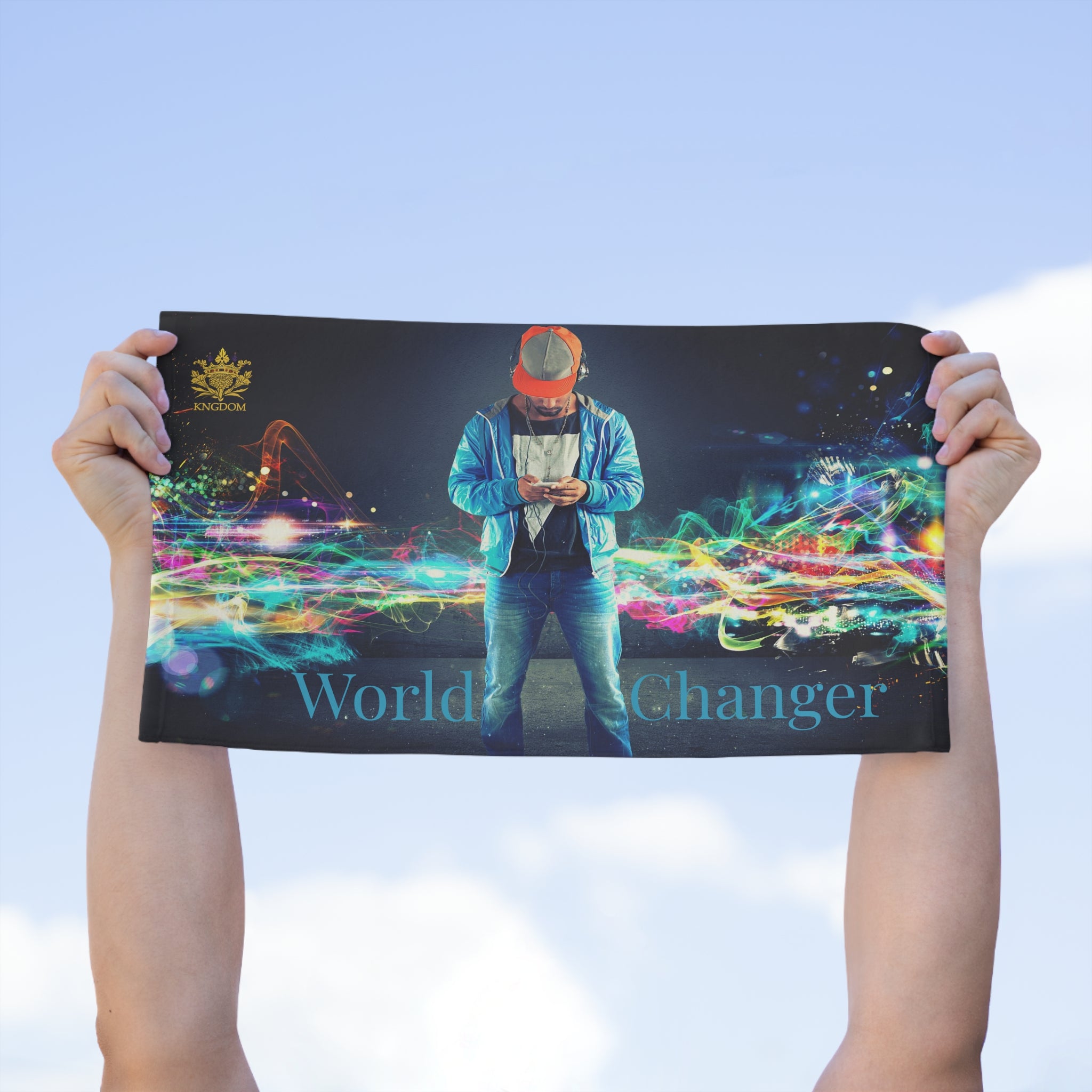 Man Of Color &quot;World Changer&quot;- Rally Towel W/ Kngdom Logo