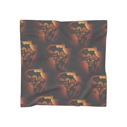 MOTHERLAND- &quot;Life&quot; Chiffon/Poly Scarf W/ Blk Kngdom Logo