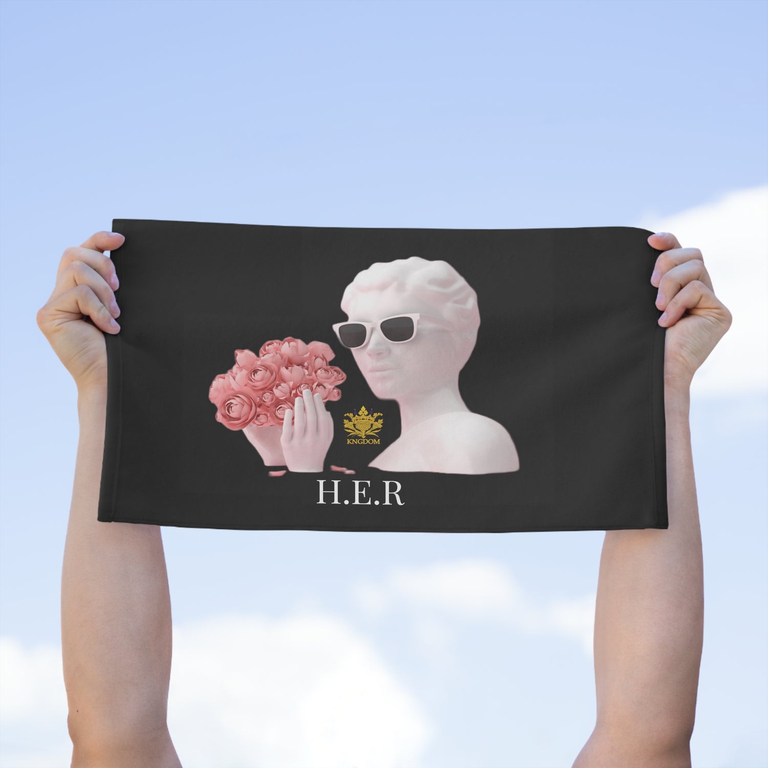 &quot;H.E.R&quot; (Heroism/Eagerness/Relevant)- Rally Towel W/ Kngdom Logo