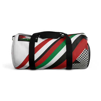 Keffiyeh World- Fitness Duffel Bag W/ Double-Side Blk Kngdom Logo &amp; Print (From The River To The Sea Palestine Will Be FREE)