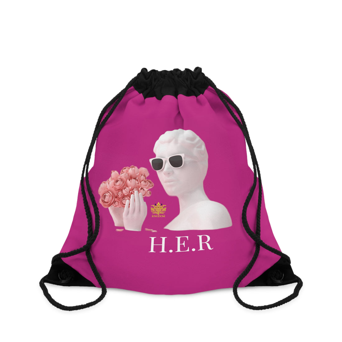 &quot;H.E. R&quot; (Heroism/Eagerness/Relevant)- Drawstring Bag W/ Kngdom Logo