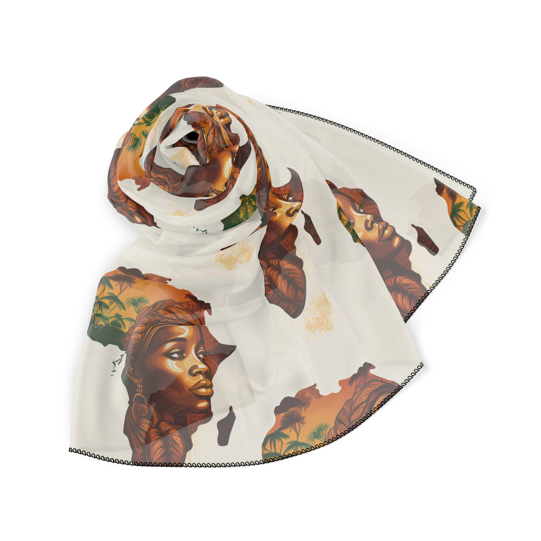 MOTHERLAND- &quot;Strength&quot; Chiffon/Poly Scarf W/ Kngdom Logo