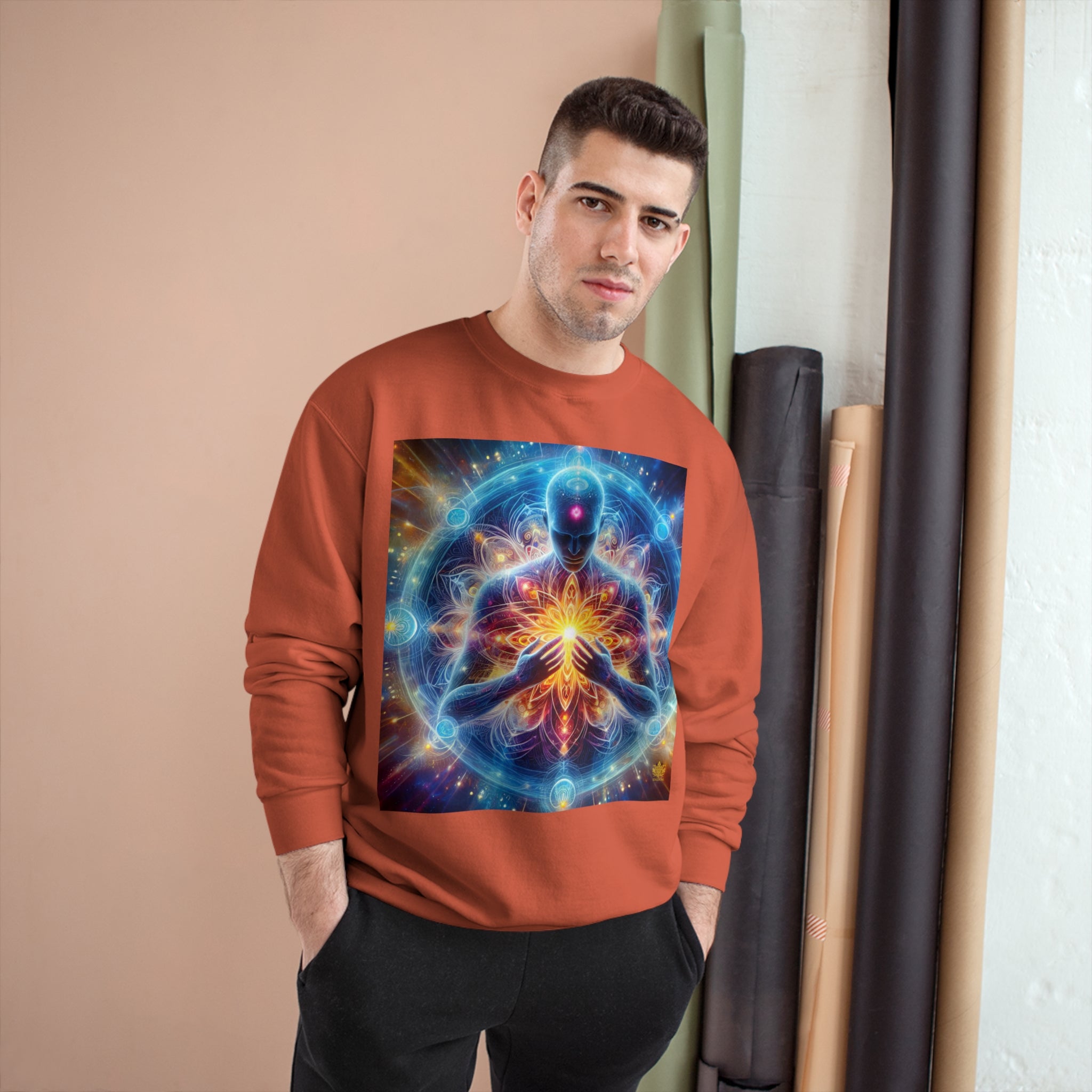 &quot;DIVINE ENERGY&quot;- Unisex Champion Sweatshirt W/ Kngdom Logo