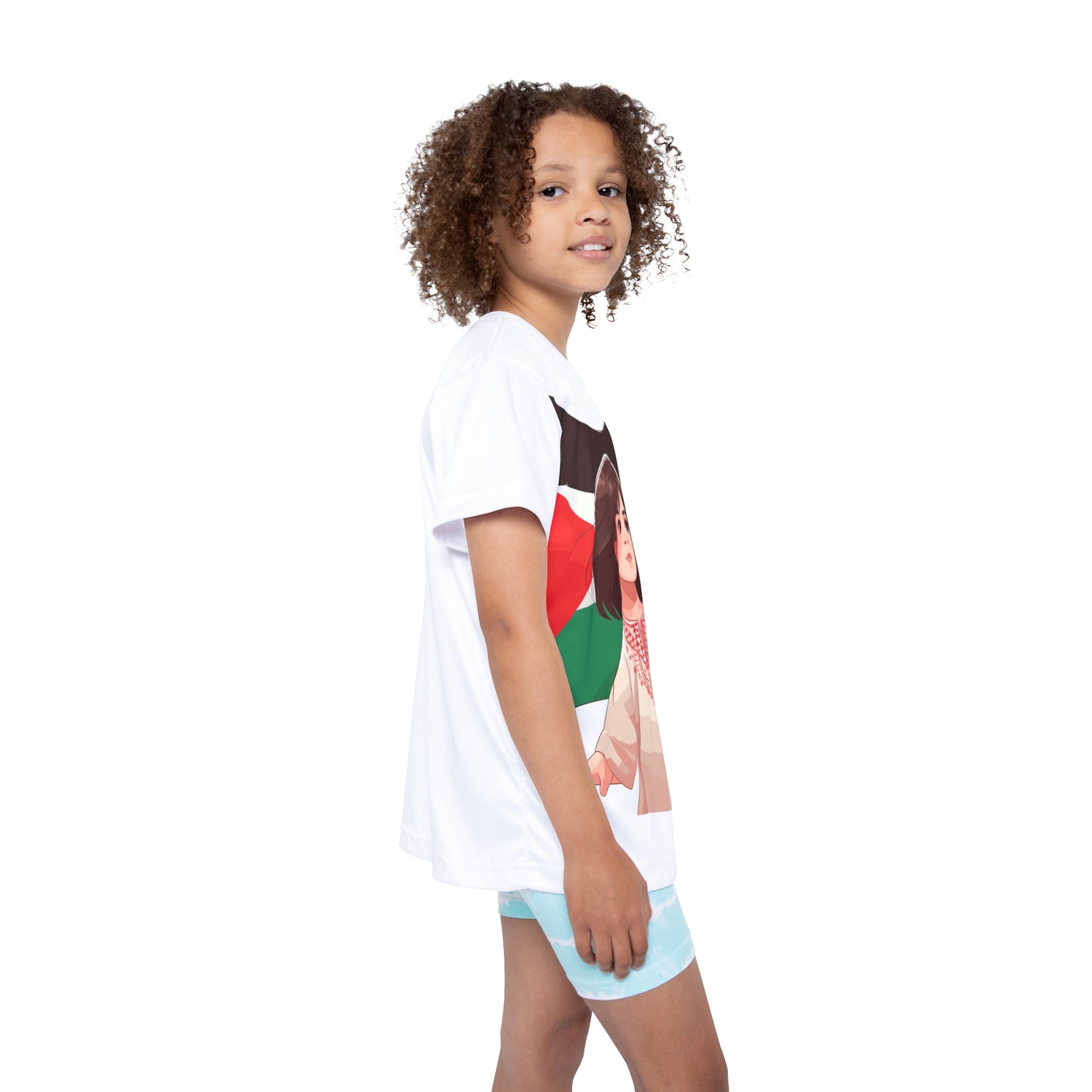 &quot;HABIBI/HABIBTI Of PALESTINE&quot;- Kids Sports Jersey W/ Blk Kngdom Logo