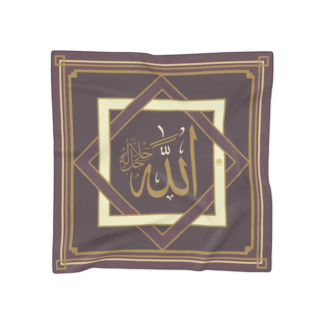 In The Name Of Allah The Most Merciful~So There Is No God But Allah~Allah Is With The Patient- Poly/Chiffon Scarf W/ Kngdom Logo