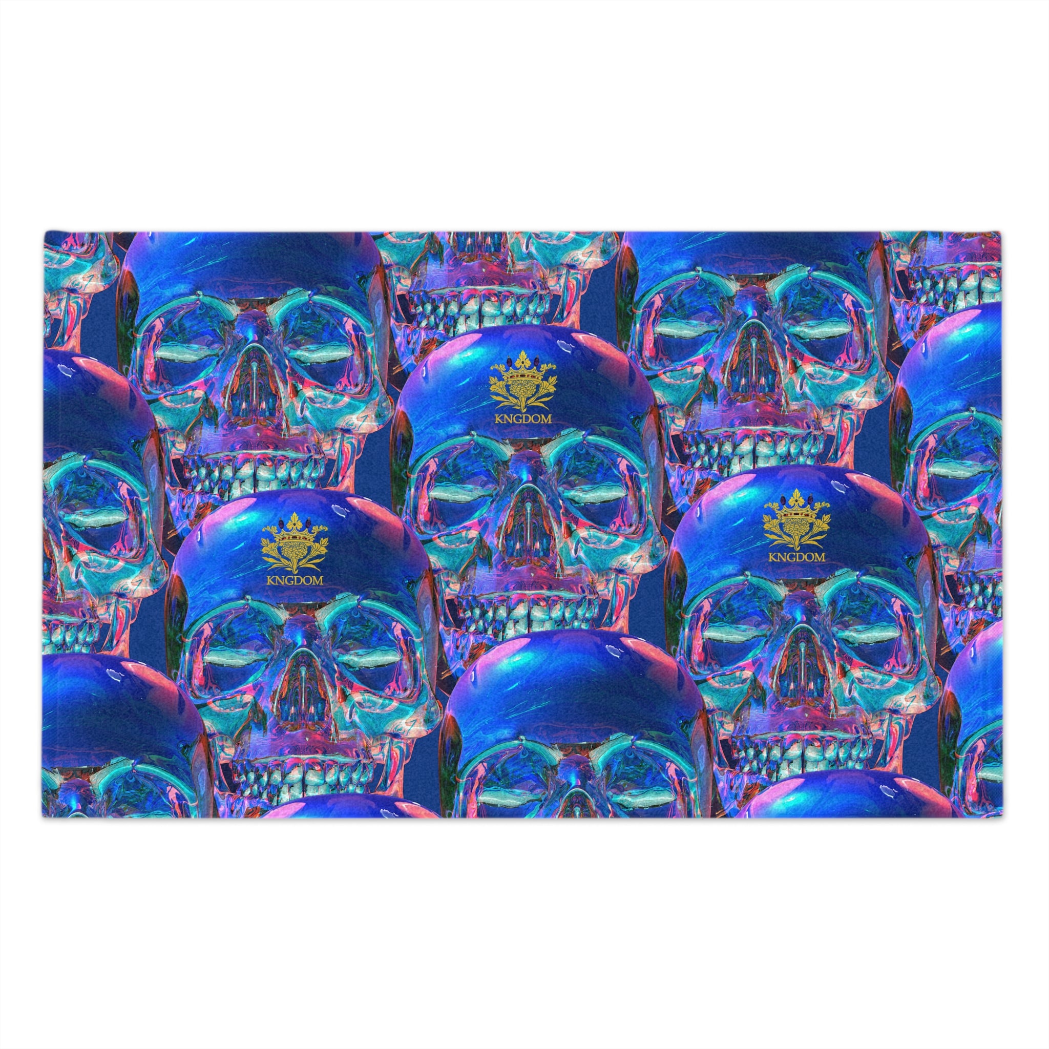 EZEKIEL 37 &quot;Arise My People&quot; Crystal Head Skull Face Design Image (All-Over-Print) - Rally Towel (Kngdom Logo)