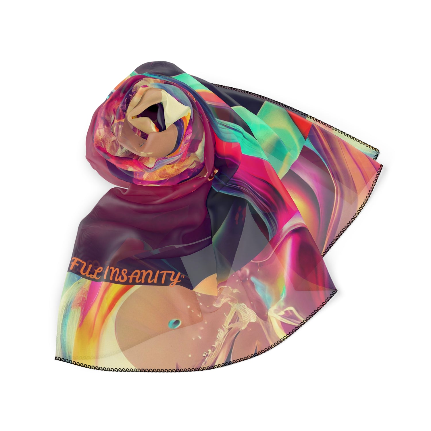 BEAUTIFUL &quot;INSANITY&quot;- Poly/Chiffon Scarf W/ Kngdom Logo