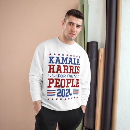 &quot;KAMALA HARRIS FOR THE PEOPLE 2024&quot;(QUOTE)- Unisex Champion Sweatshirt W/ Kngdom Logo