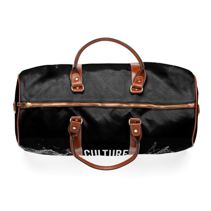 Kngdom &quot;DRIP&quot; (CULTURE NOT FOR SALE)- Vegan Leather Self-Expression Waterproof Travel Bag W/ Blk Kngdom Logo