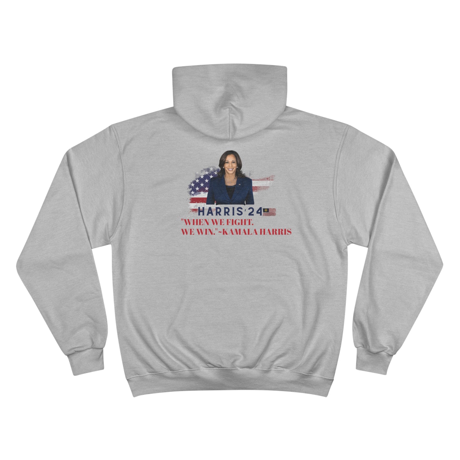 &quot;WHEN WE FIGHT, WE WIN&quot; (HARRIS 2024-QUOTE)- Unisex Champion Hoodie W/ Kngdom Logo