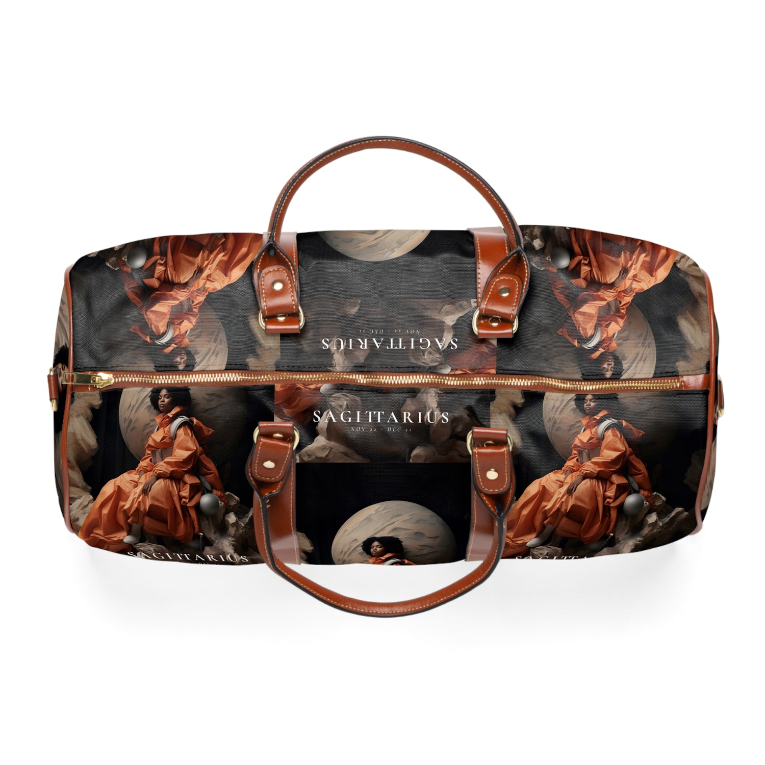 H.E.R &quot;SAGITTARIUS&quot;- Vegan Leather Self -Expression Waterproof Travel Bag W/ Blk Kngdom Logo