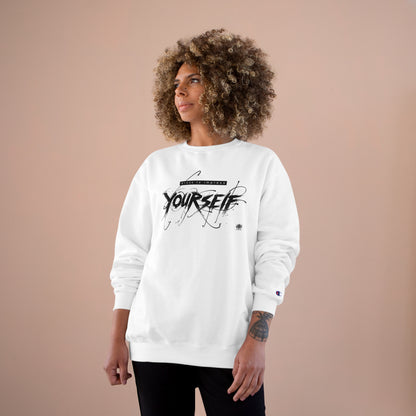 Kngdom &quot;DRIP&quot; (Dress For Yourself)- Unisex Champion Sweatshirt W/ Blk Kngdom Logo