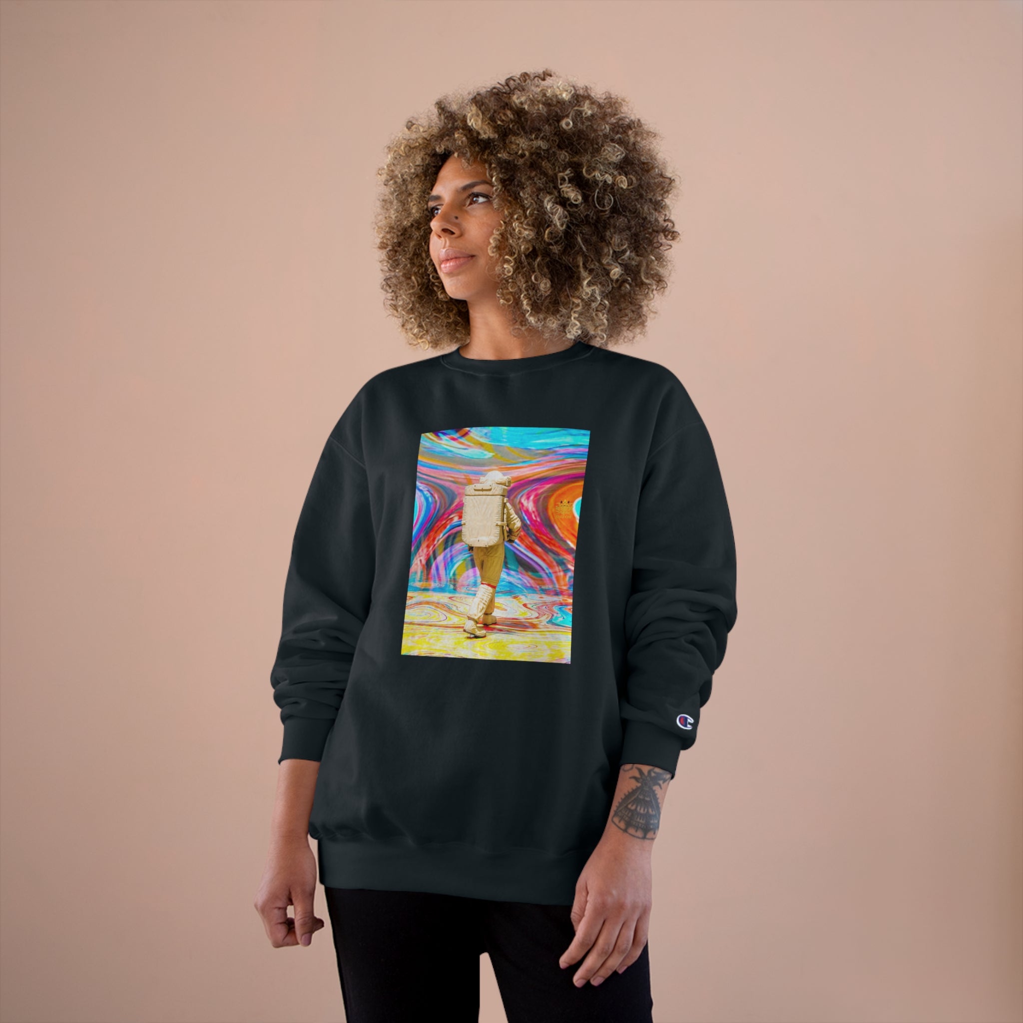 Kngdom &quot;DRIP&quot;- &quot;Stop Your Shit &amp; Go On That TRIP&quot;- Unisex Champion Sweatshirt W/ Kngdom Logo