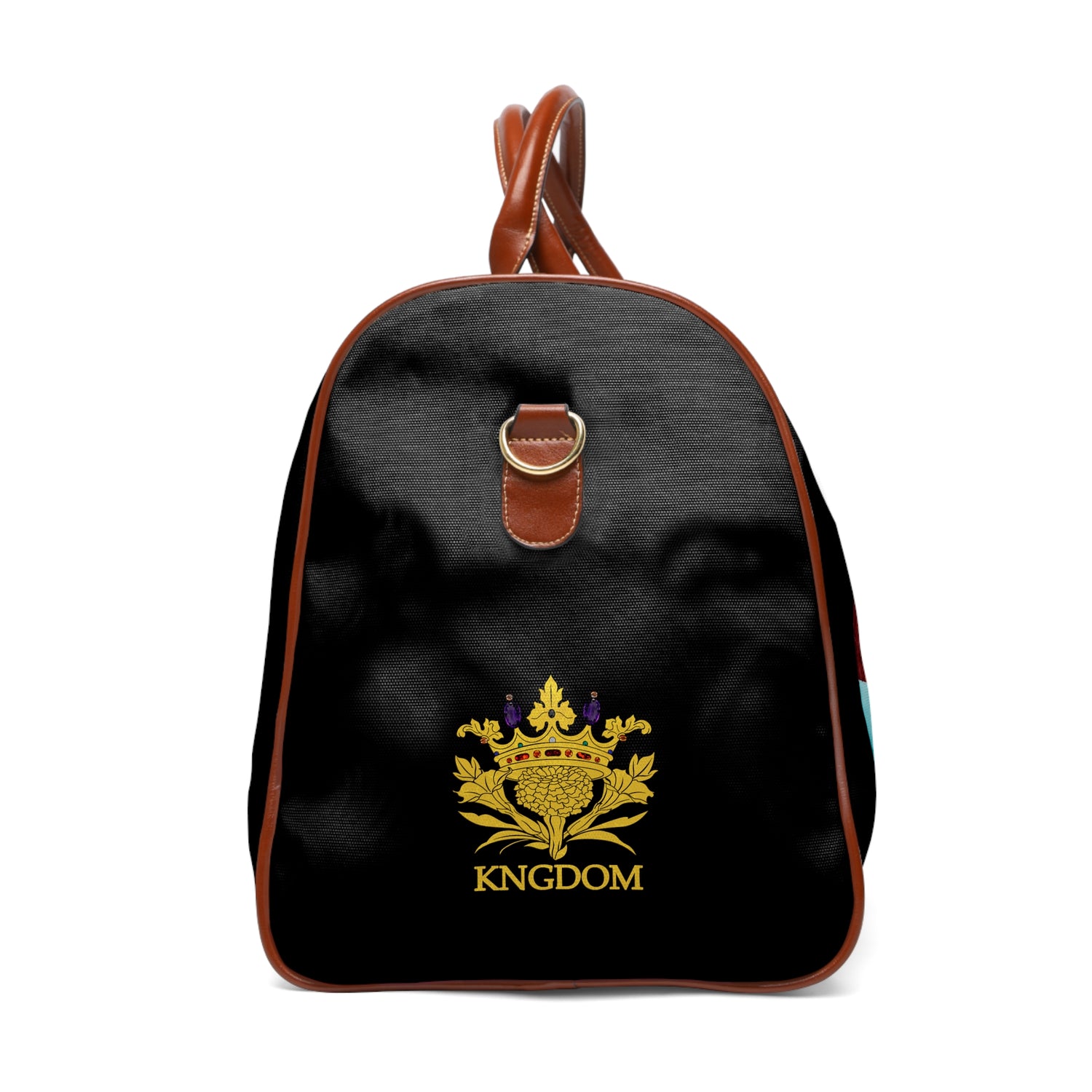 Kngdom (APPLE) &quot;DRIP&quot;- Vegan Leather Self-Expression Waterproof Travel Bag W/ Double Side Kngdom Logo