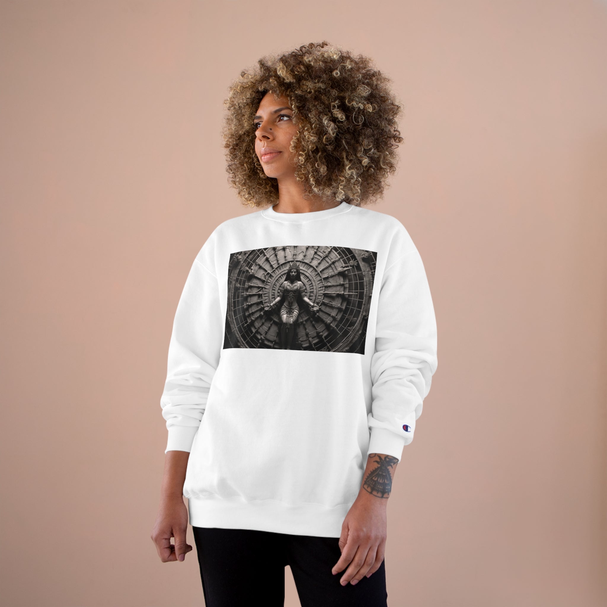 &quot;CHAKRA&quot;- Unisex Champion Sweatshirt W/ Blk Kngdom Logo