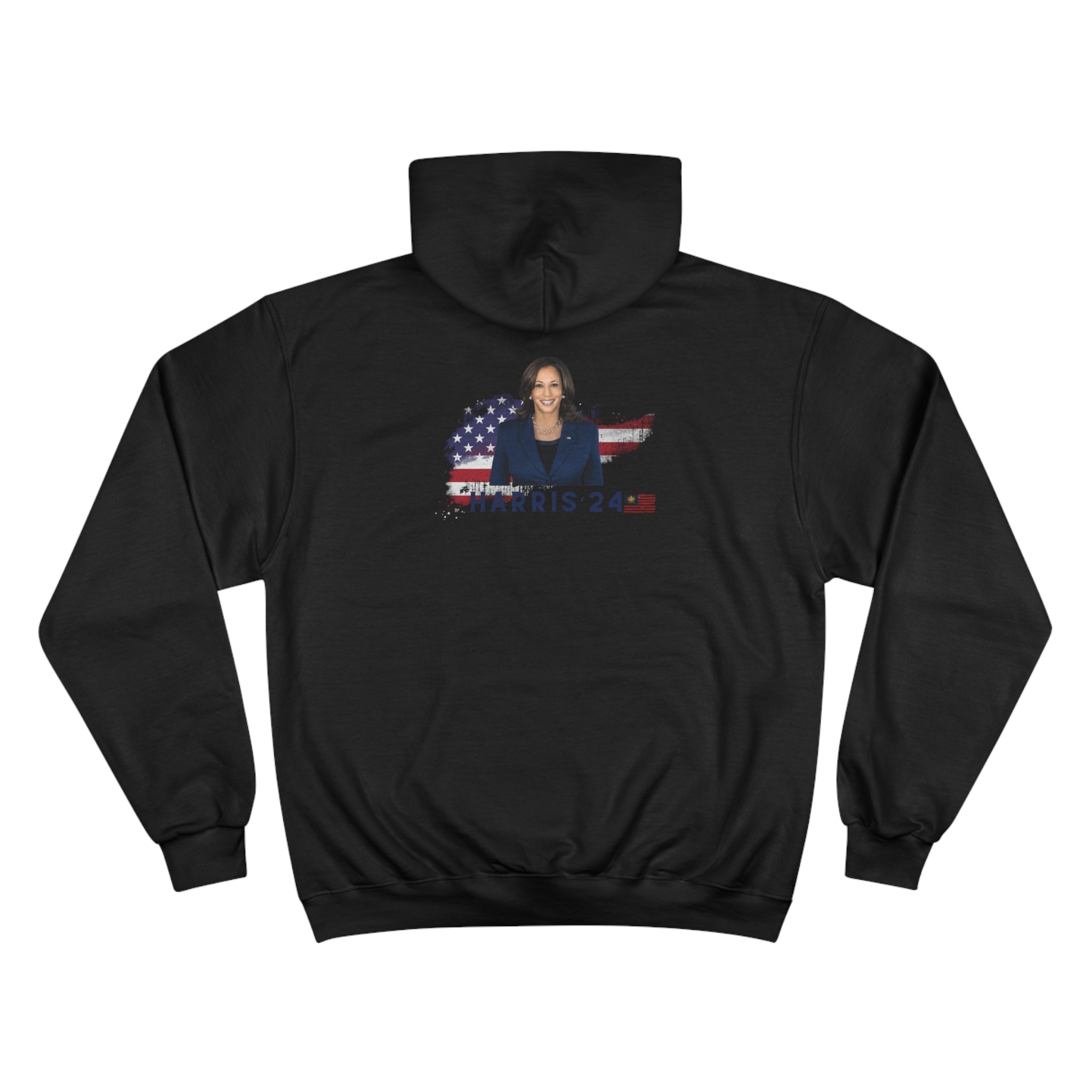 &quot;WE RIDIN WITH HER TOO&quot; KAMALA/WALZ (HARRIS 2024)- Unisex Champion Hoodie W/ Kngdom Logo