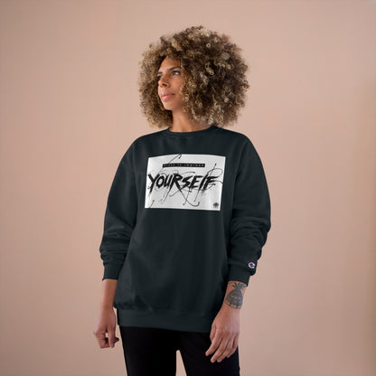 Kngdom &quot;DRIP&quot; (Dress For Yourself)- Unisex Champion Sweatshirt W/ Blk Kngdom Logo