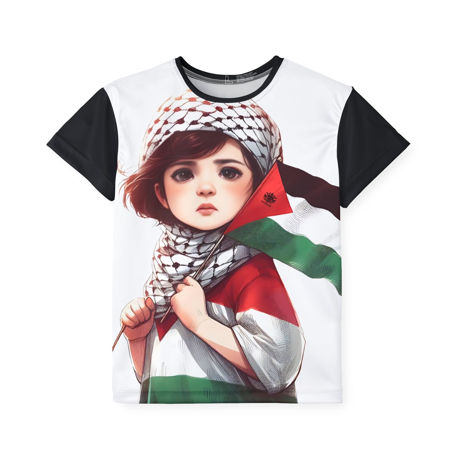 &quot;HABIBI/HABIBTI Of PALESTINE&quot;- Kids Sports Jersey W/ Blk Kngdom Logo