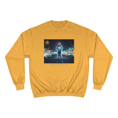 Man Of Color (WORLD CHANGER)- Unisex Champion Sweatshirt W/ Back Side Kngdom Logo